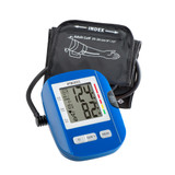 Angled view of Homedics Upper Arm Blood Pressure Monitor with cuff