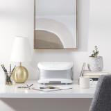 White | White Homedics TotalClean Desktop Air Purifier on office desk