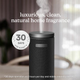 Black | Homedics® SereneScent™ Fabric Rechargeable Waterless Diffuser 30 days of scent