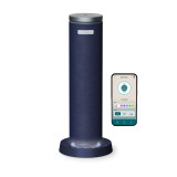 Blue | Front view image of Homedics® SereneScent™ Fabric Rechargeable Waterless Diffuser which is mobile controlled