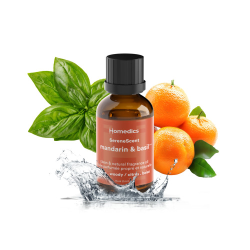 Image shows Mandarin & Basil SereneScent Fragrance Oil