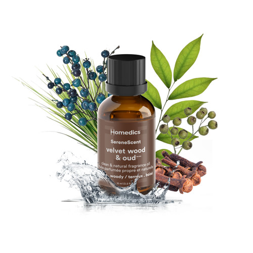 Images shows Velvet Wood & Oud SereneScent Fragrance Oil