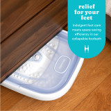 Image Shows Homedics® Smart Space Essential Footbath relief for your feet
Indulgent foot care meets space-saving efficiency in our collapsible footbath