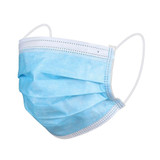 Angled view of one Homedics Single Use Ear-Loop Face Mask (20 Count)