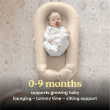 Beige | Homedics® 3-in-1 Calming Cushion in Beige, suitable for use from 0 to 9 months.