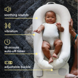 White | Homedics® 3-in-1 Calming Cushion in White color, highlighting its breathable design for safety.