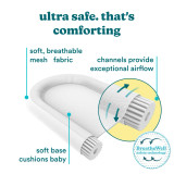 White | Homedics® 3-in-1 Calming Cushion in White color, featuring a womb-like shape for a better and cozy experience.