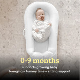 White | Homedics® 3-in-1 Calming Cushion in White, suitable for use from 0 to 9 months.