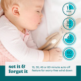 set it & forget it- 15, 30, 45 or 60-minute auto-off feature for worry-free wind down