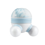 Blue | Profile view of the Homedics Marbelous Mini Massager in blue