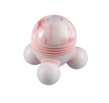 Pink | Angled view of the Homedics Marbelous Mini Massager in pink