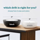 21-inch, cream | drift sandscape sand table comes in 2 sizes and 2 colors so you can customize your experience