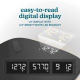 Black | easy-to-read digital display
1.3" DISPLAY WITH
0.9" BRIGHT WHITE LED READOUT