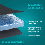 Homedics Hot and Cold Relief Gel Knee Sleeve has breathable and flexible fabric. Comes with 2-year guarantee