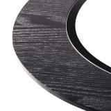 Walnut | closeup of the drift 21" wood ring shows the intricate wood detailing