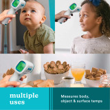 multiple uses- Measures body, object & surface temps